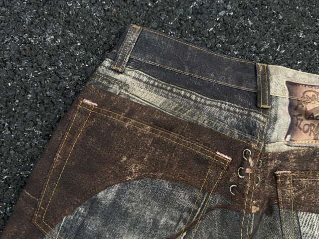 Unbranded Jeans Loose-fit printed with button details product detail image 16