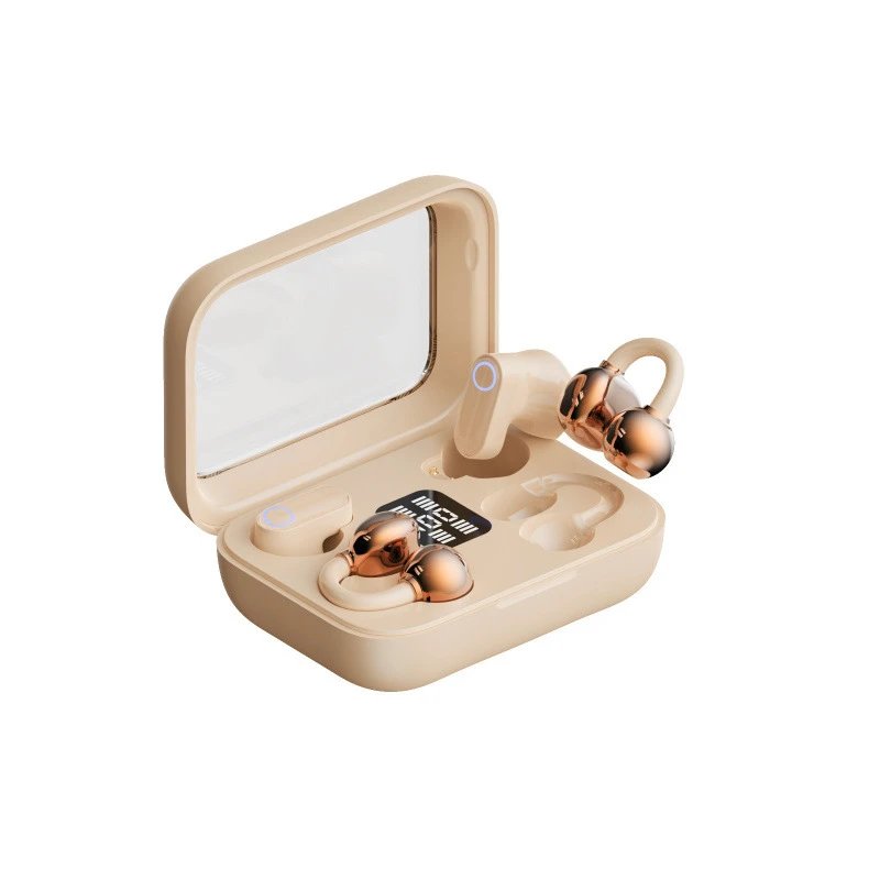 Design TWS Earbuds Beige Rose Gold Wireless Earphones