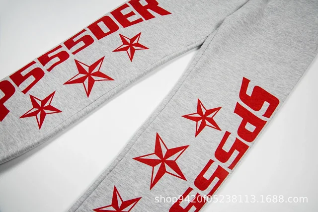 Sp5der Trousers Star Graphic Logo-Print Joggers product detail image 8