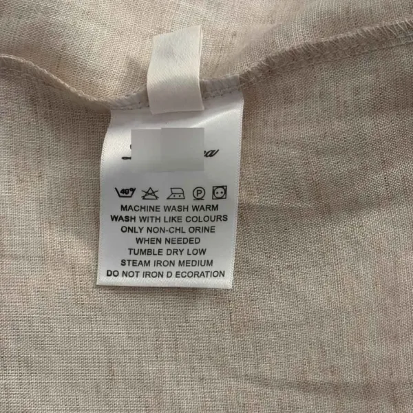 Design Linen Shirt and Wrap Skirt Set Beige - 11