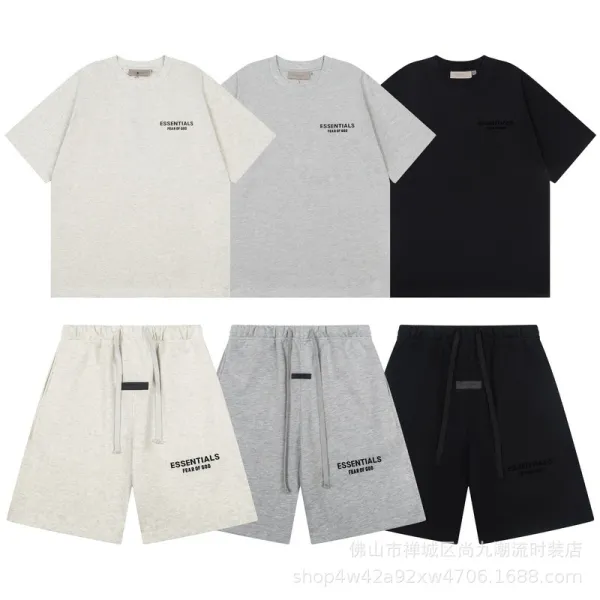 Fear of God Essentials Logo Print Heather Gray T-Shirt - 5