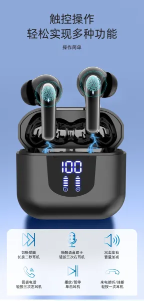 Design SF-EARS Direction Sound Digital Display TWS Earbuds Black Tws Earbuds - 11