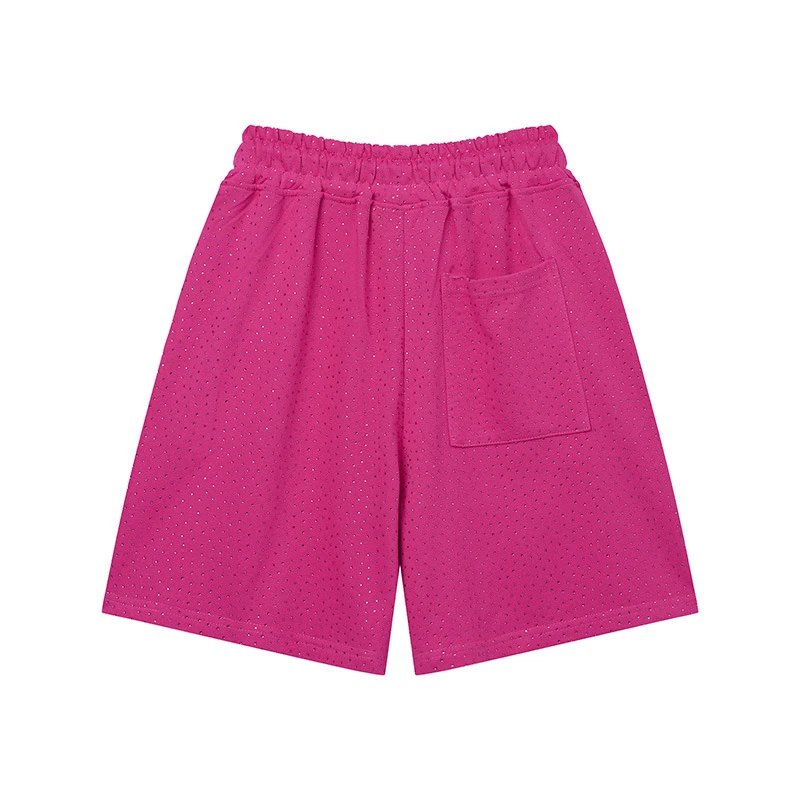 Design Perforated Graphic Sweat Shorts Gray - 12