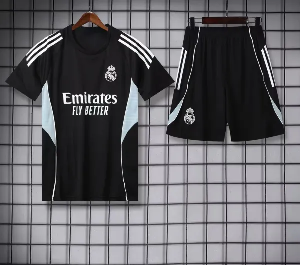 Real Madrid Third Kit 2023-24 White Multicolor Jersey and Black Shorts Set - 4