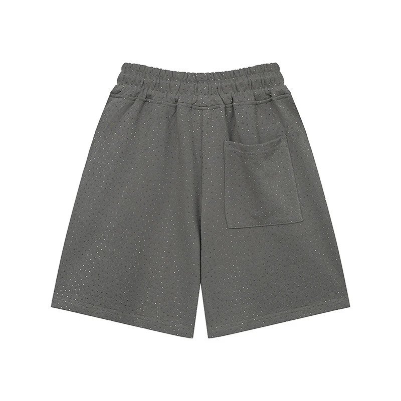Design Perforated Graphic Sweat Shorts Gray - 22
