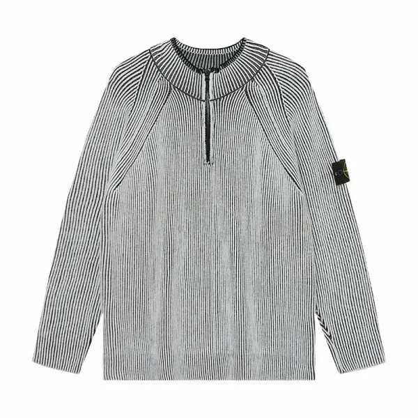 Stone Island Ribbed Half-Zip Sweater Burgundy - 7