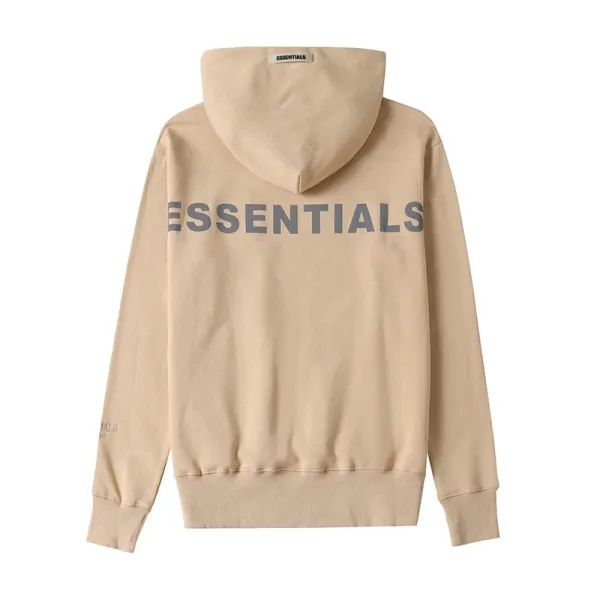 Fear of God Essentials Reflective Logo White Hoodie - 8