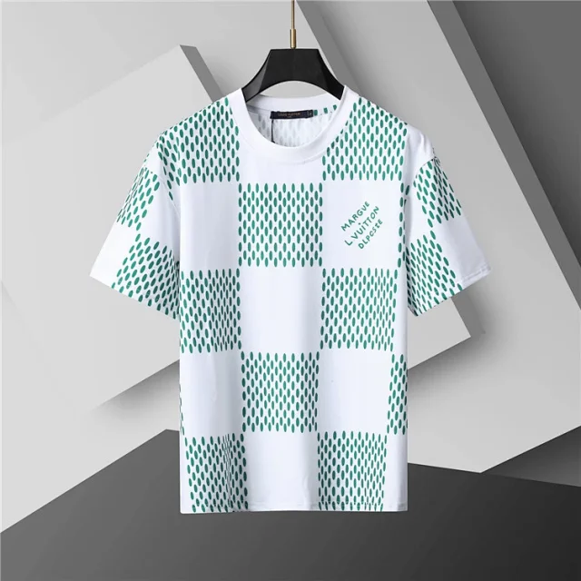 Louis Vuitton T-Shirts Short-Sleeve Crew-Neck Logo-Print T-Shirt product detail image 9