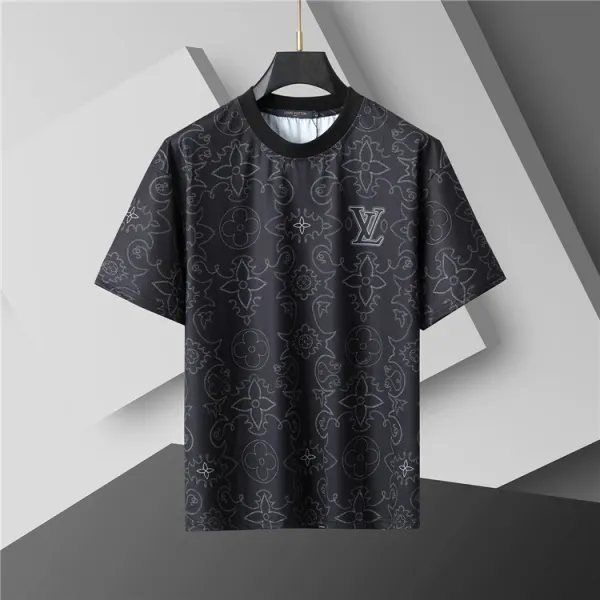 Louis Vuitton Damier Check LV Logo Brown Beige T-Shirt - 13