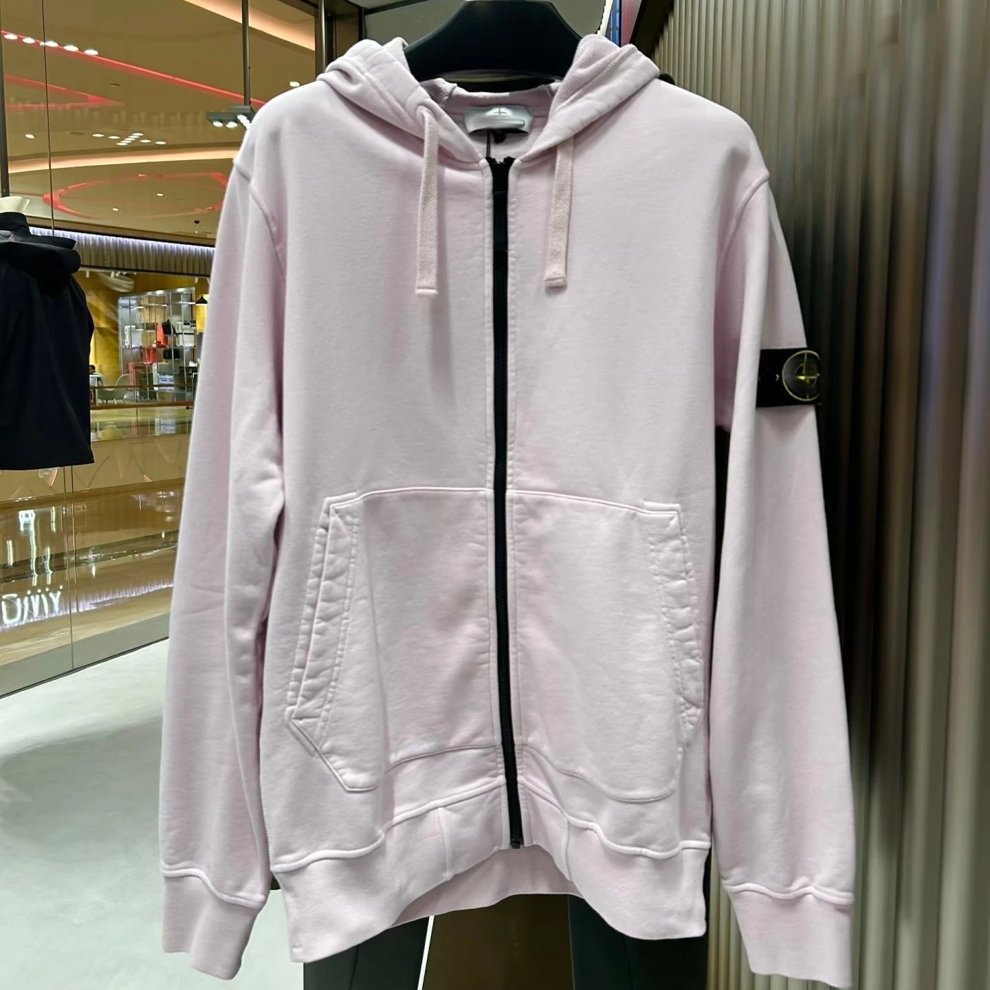 Stone Island Hoodies & Sweatshirts Zip-Up Hooded Sweatshirt with Compass Sleeve Badge image 4