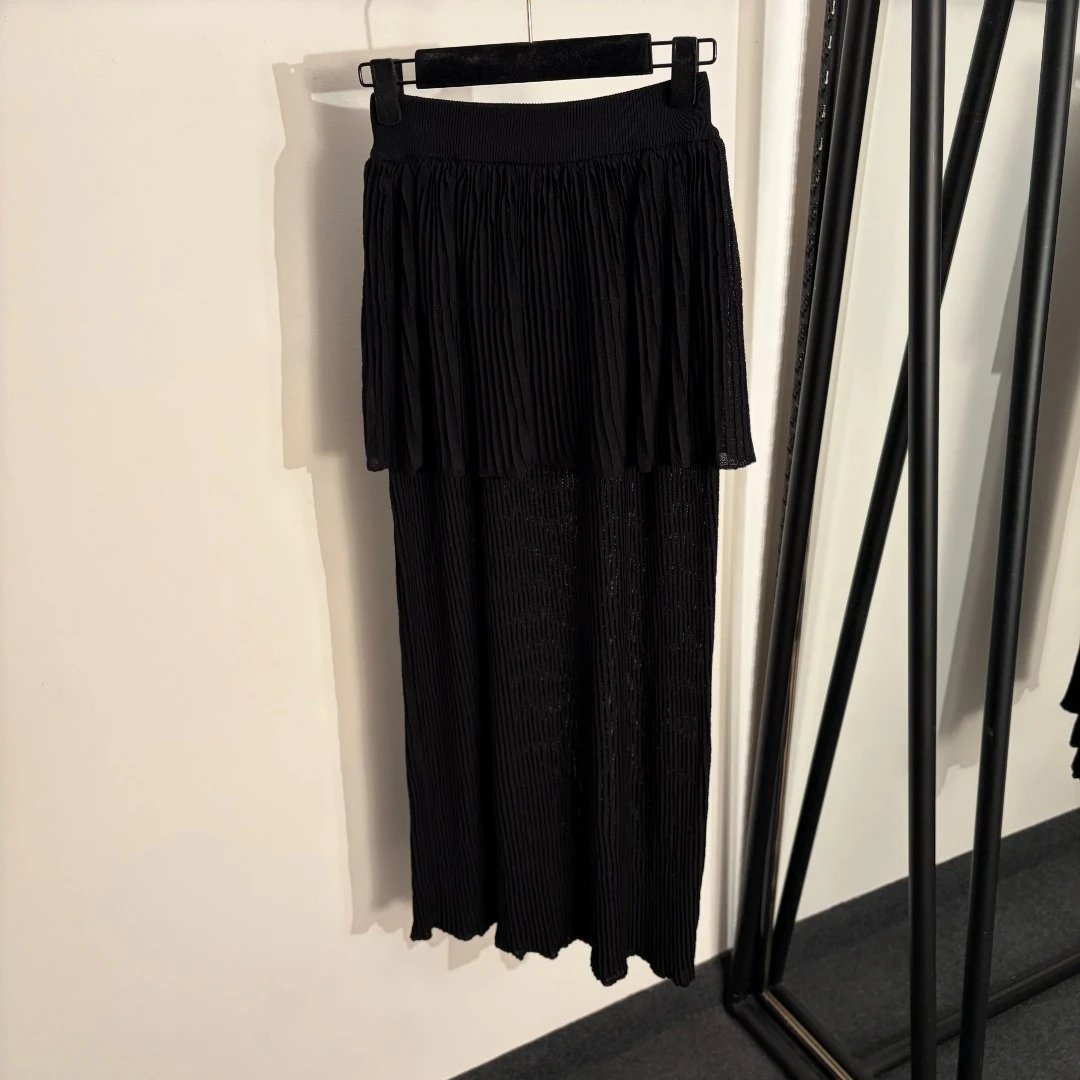 Miu Skirts Layered Pleated Midi Skirt image 3