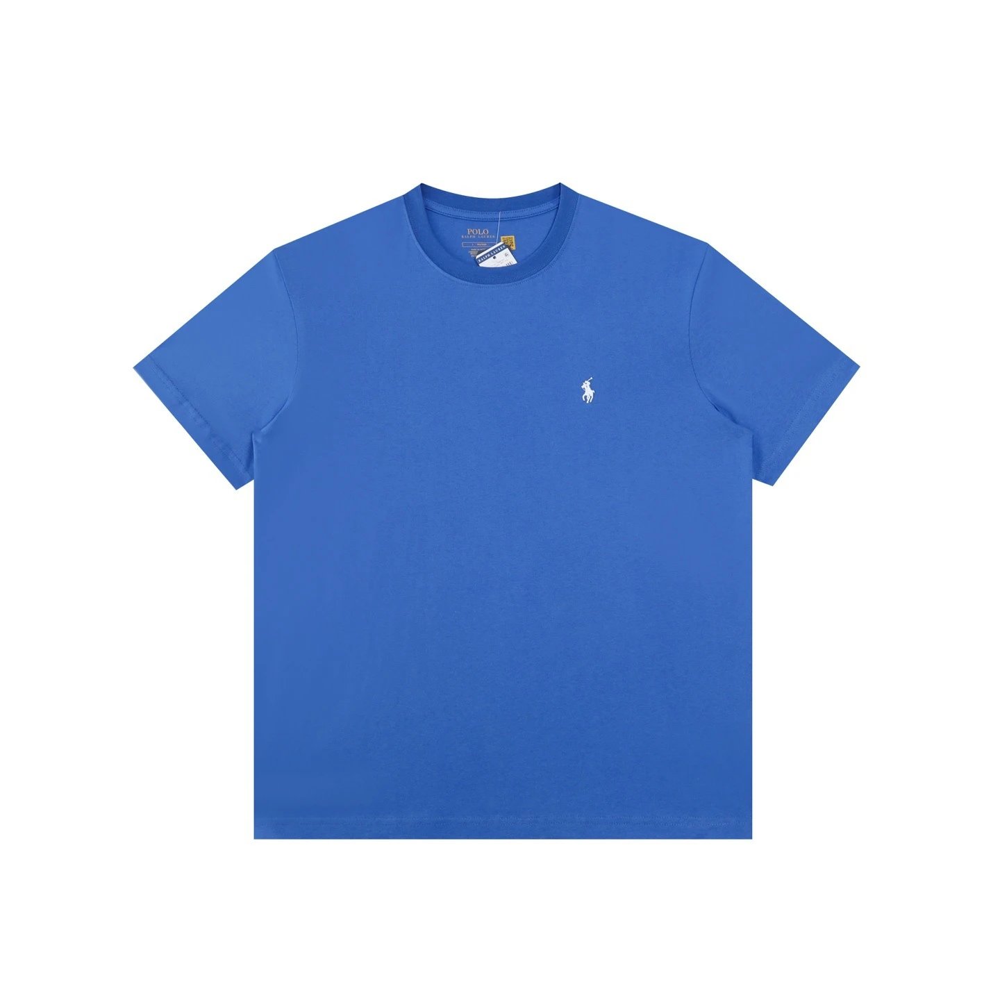 Polo Ralph Lauren T-Shirts Crew Neck T-Shirt with Embroidered Pony Logo — Blue