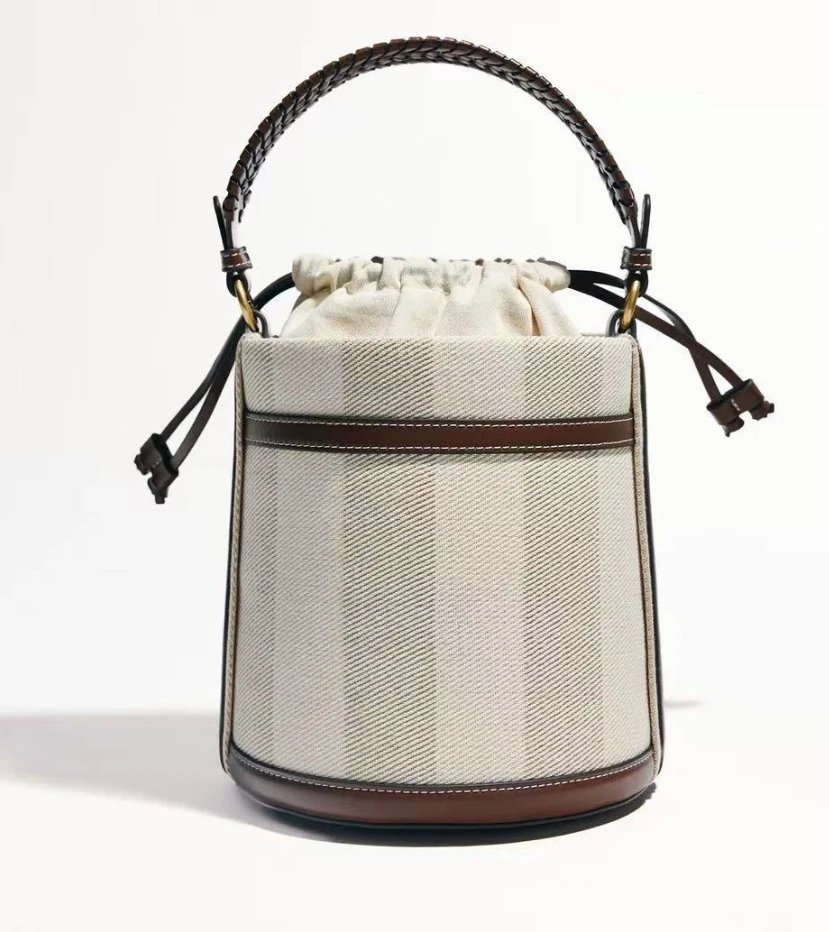 Bottega Veneta Bucket Bag Brown Leather with Contrast Stitching Handbags - 13