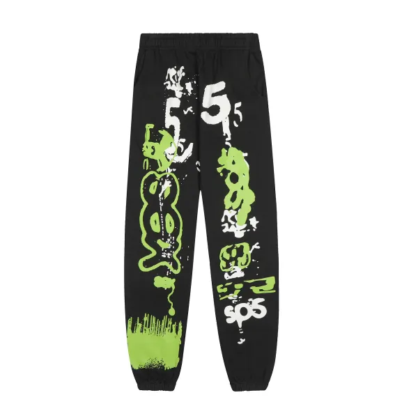 Design Yapde Flame Logo Black Sweatpants - 21