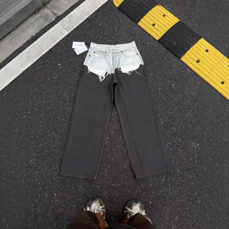 Patchwork Denim Blac