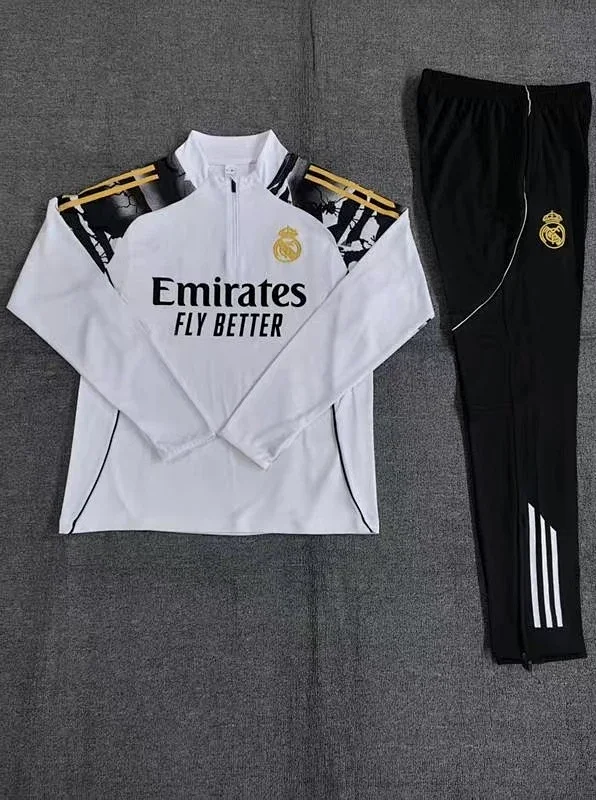 Real Madrid Tracksuits Long-sleeve half-zip football training set product detail image 3