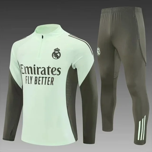 Real Madrid Tracksuits Long-sleeve half-zip football training set product detail image 11