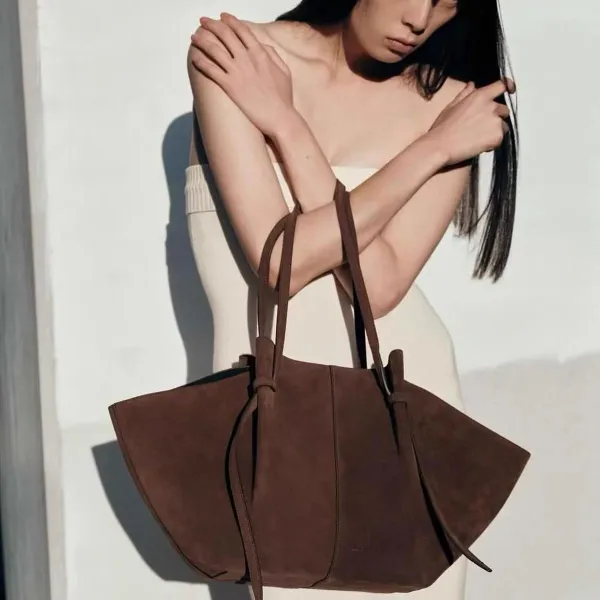 Jacquemus Le Chiquito Brown Suede Tote Bag Handbags - 3