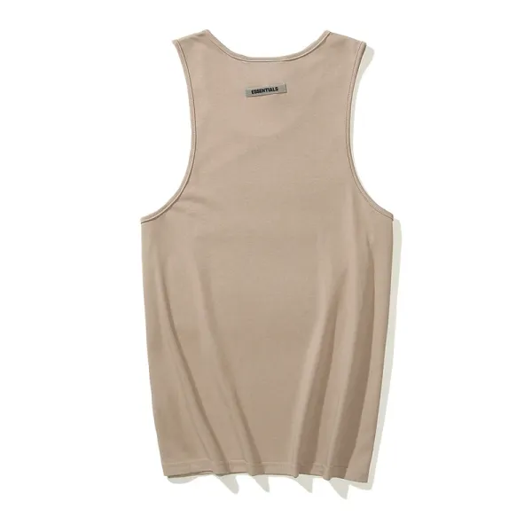 Fear of God Essentials Essentials Logo Graphic Tank Top Gray Vest Top - 9