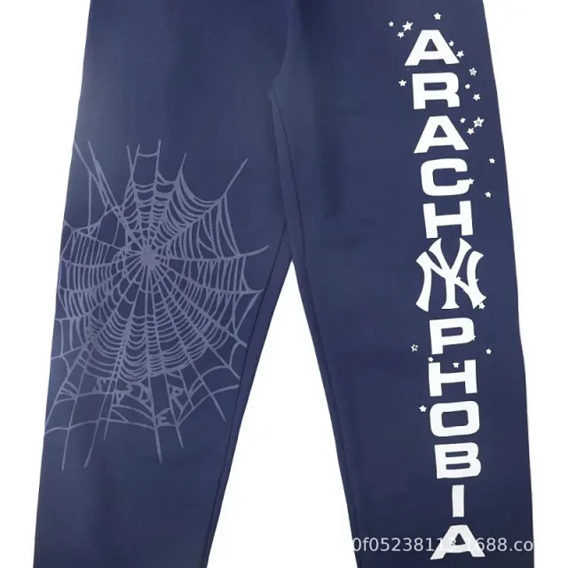 Unbranded Trousers Spiderweb Graphic Elastic-Cuff Joggers product detail image 7