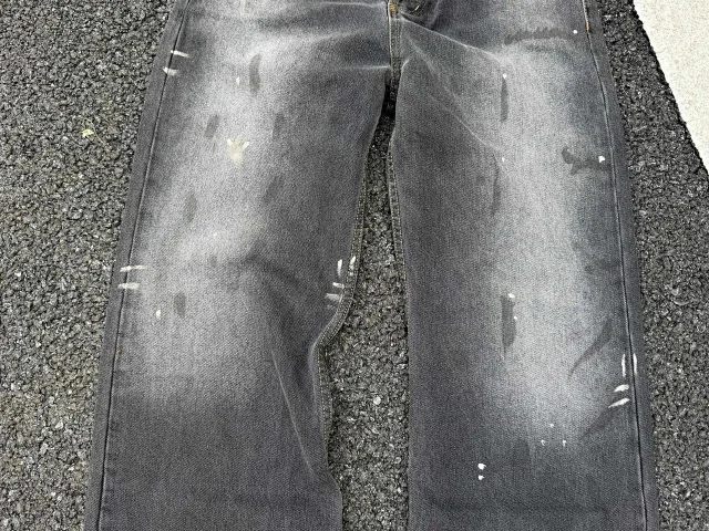 Acne Studios Jeans Wide-Leg Paint-Splatter product detail image 29
