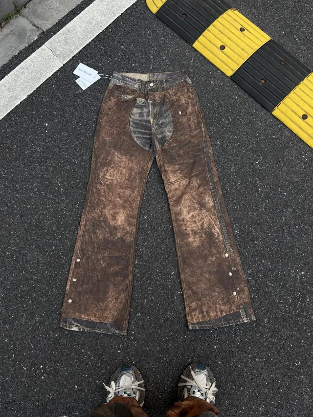 Unbranded Jeans Loose-fit printed with button details product detail image 10
