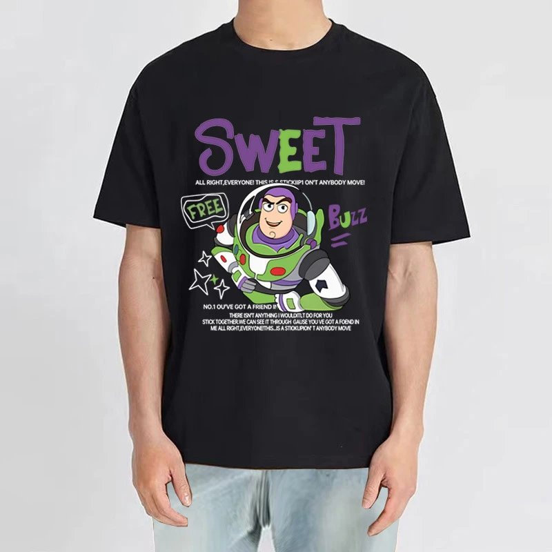 Design Disney Pixar Toy Story Buzz Lightyear Graphic Print Blue T-Shirt T-Shirts - 4
