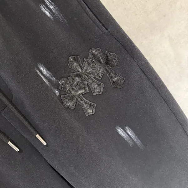 Chrome Hearts Triple Cross Embroidered Acid Wash Sweatpants Gray - 15