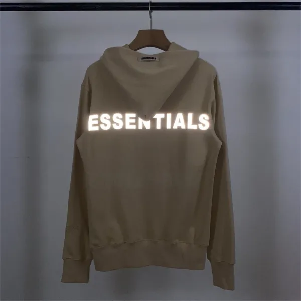 Fear of God Essentials Reflective Logo White Hoodie - 18