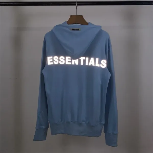 Fear of God Essentials Reflective Logo White Hoodie - 22