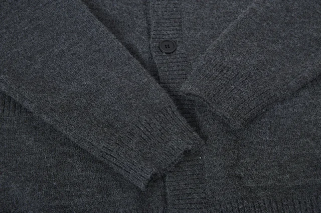 Stone Island Knitwear Button-Front Crewneck Cardigan with Sleeve Compass Badge product detail image 10