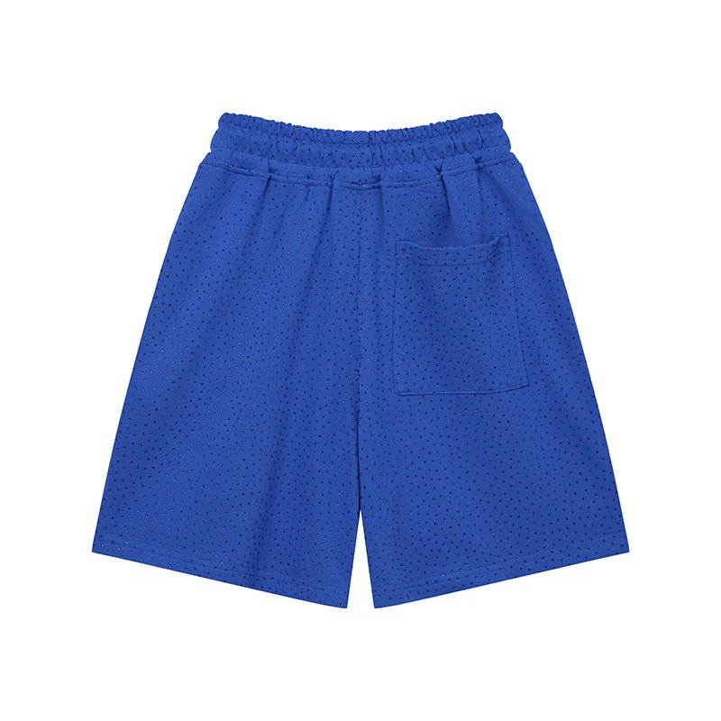 Design Perforated Graphic Sweat Shorts Gray - 20