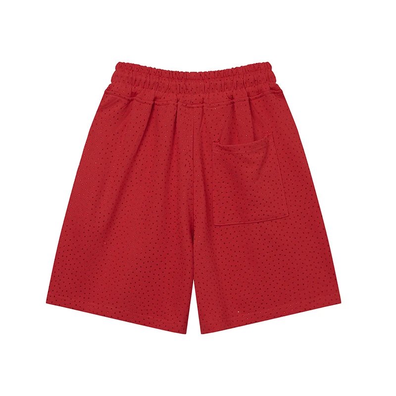 Design Perforated Graphic Sweat Shorts Gray - 24