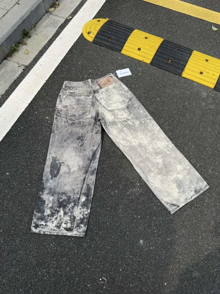 Acne Studios Distressed Washed Denim Jeans Gray - 7