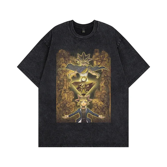Unbranded T-Shirts Washed graphic short-sleeve crew-neck T-shirt product detail image 4