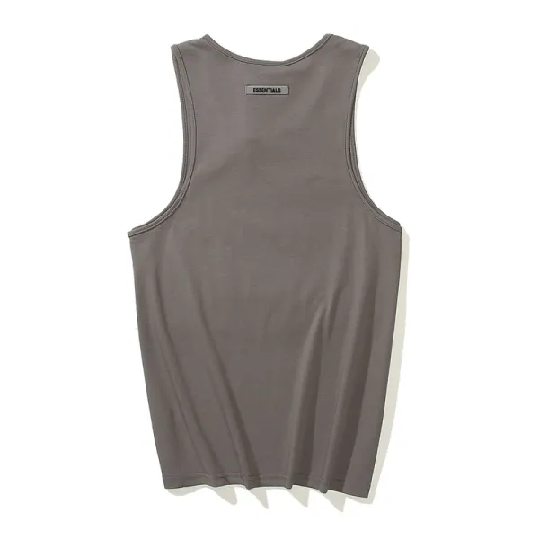 Fear of God Essentials Essentials Logo Graphic Tank Top Gray Vest Top - 15