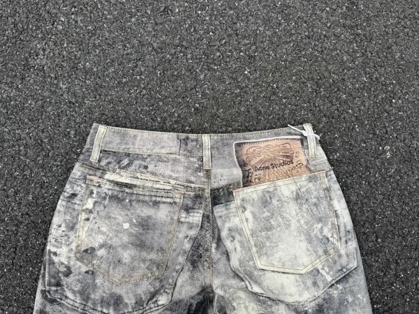 Acne Studios Distressed Washed Denim Jeans Gray - 15