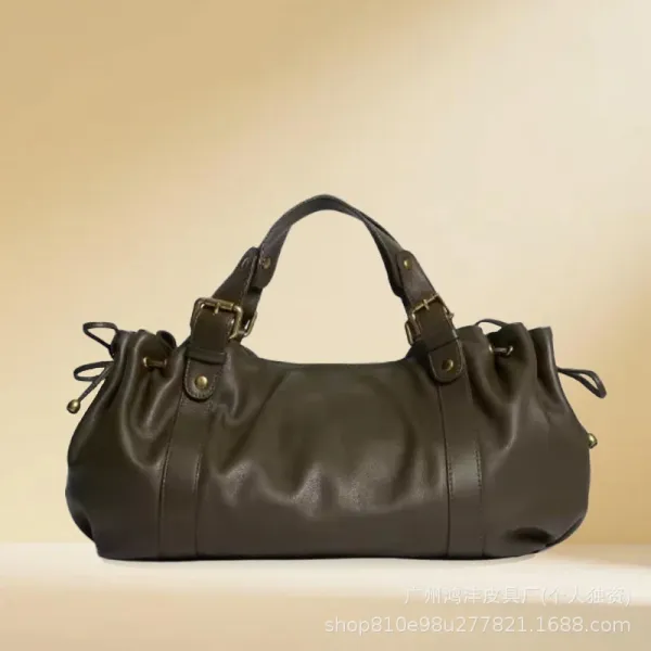 Design Duffle Bag Black Leather - 11