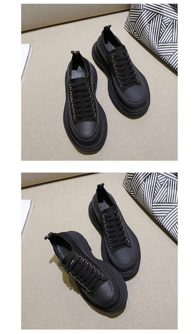 Unbranded Sneakers Low-Top Canvas with Chunky Lug Sole product detail image 24