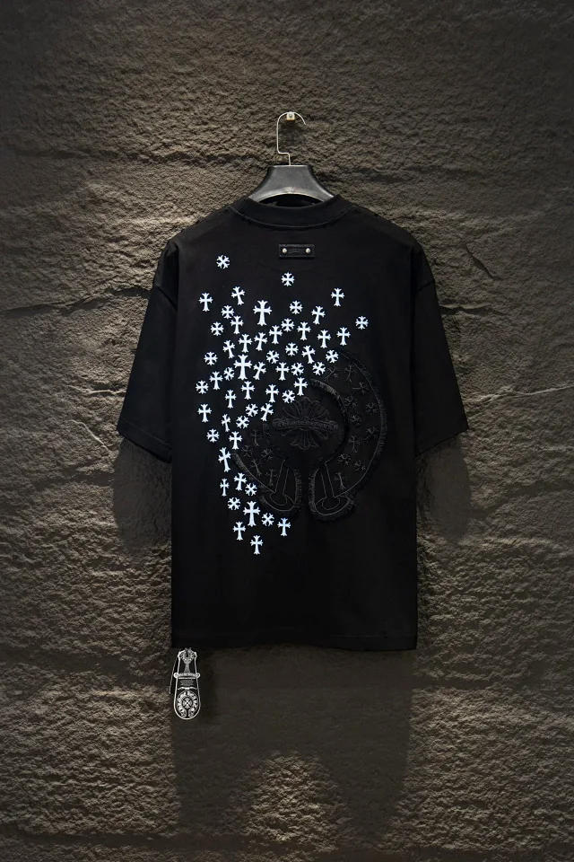 Chrome Hearts T-Shirts Embroidered Cross Motif Short-Sleeve T-Shirt product detail image 13