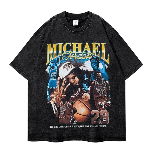 Unbranded T-Shirts Washed graphic print oversized T-shirt product detail image 9