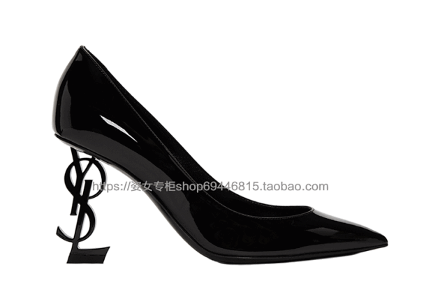 Saint Laurent High Heels Pointed-Toe Pumps with YSL Monogram product detail image 23