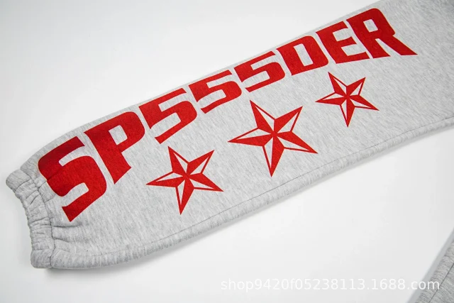 Sp5der Trousers Star Graphic Logo-Print Joggers product detail image 11