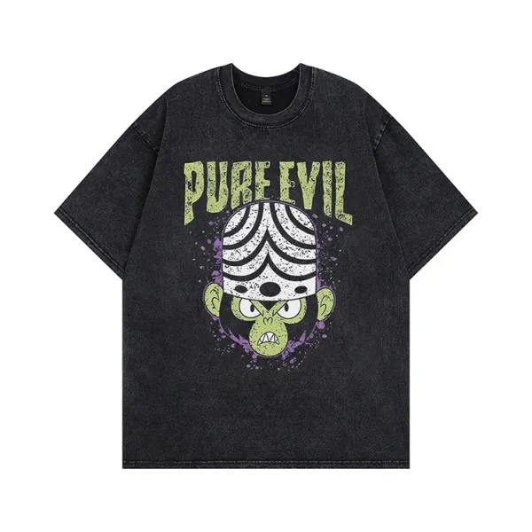 Nirvana Band Graphic Tee Black Acid Wash T-Shirt - 3