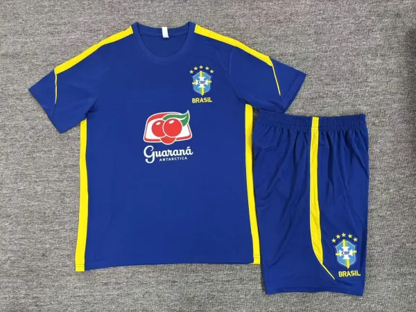 CBF Brazil National Team Training Kit Blue Yellow Sets - 7