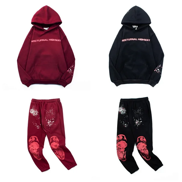 Sp5der Hoodies & Sweatshirts Nocturnal Highway graphic hoodie product detail image 2