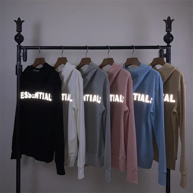 ESSENTIALS Hoodies & Sweatshirts Reflective Logo Pullover Hoodie product detail image 2