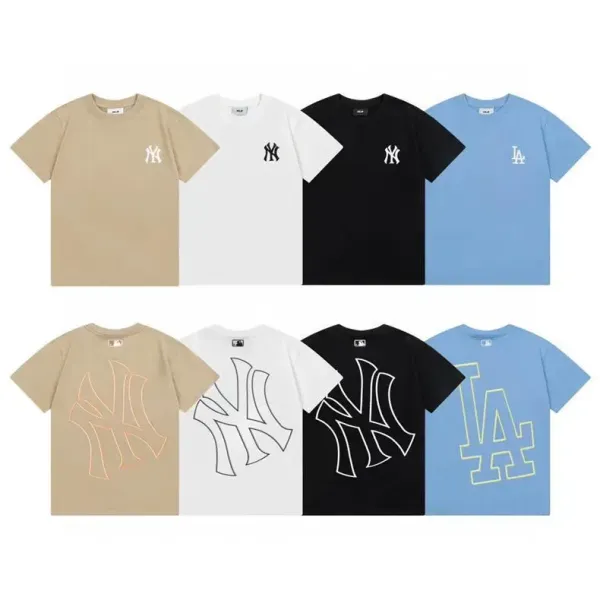 MLB New York Yankees Bandana Print Light Blue T-Shirt - 6