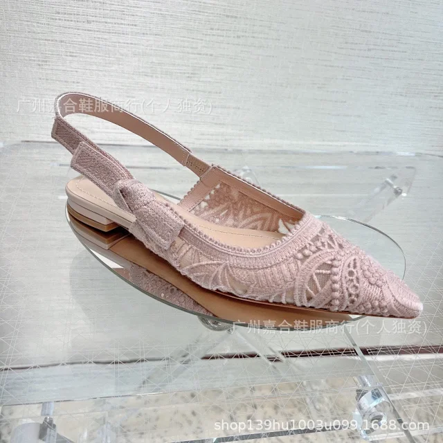 Dior High Heels J'Adior embroidered floral pointed-toe slingback product detail image 9