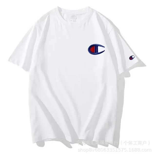 Champion T-Shirts Embroidered logo short-sleeve crewneck product detail image 6